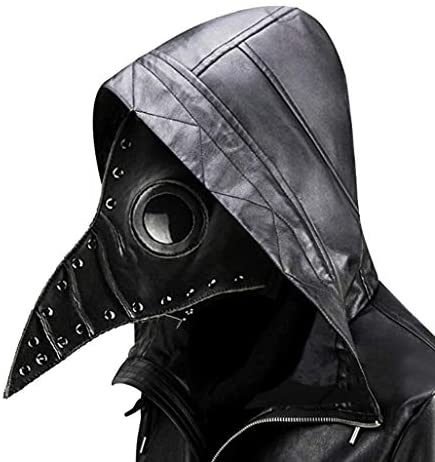 Amazon.com: Woworld Leather Plague Doctor Mask Steampunk Bird Mask Long Beak Masquerade Party Costume Mask Black: Clothing