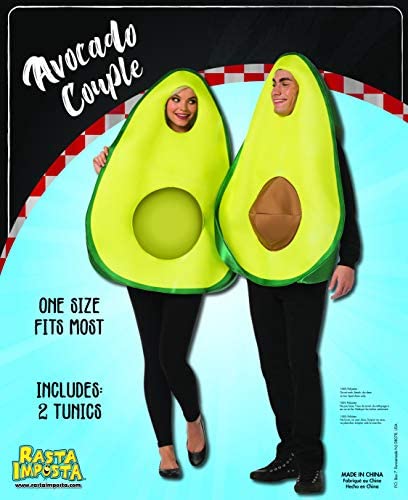 Amazon.com: Rasta Imposta Avocado Couples 2 Piece Funny Costume Adult Mens Womens One Size Green: Clothing