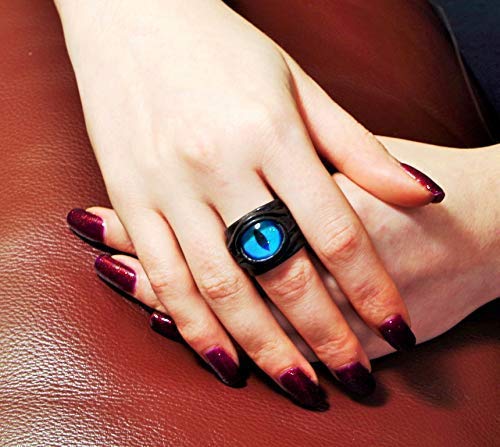 Amazon.com: Dragon eye adjustable genuine leather ring. Statement ring. Horror leather ring. Evil eye finger ring. Halloween ring. Burning man costumes.: Handmade