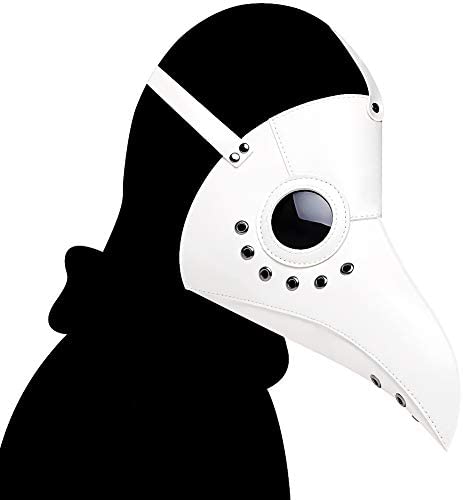 Amazon.com: Woworld Leather Plague Doctor Mask Steampunk Bird Mask Long Beak Masquerade Party Costume Mask Black: Clothing