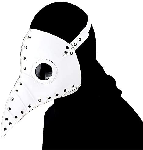 Amazon.com: Woworld Leather Plague Doctor Mask Steampunk Bird Mask Long Beak Masquerade Party Costume Mask Black: Clothing