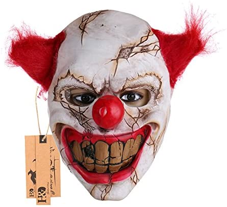 Amazon.com: Hyaline&Dora alloween Latex Clown Mask with Hair for Adults,Halloween Costume Party Props Masks (red Hair): Toys & Games